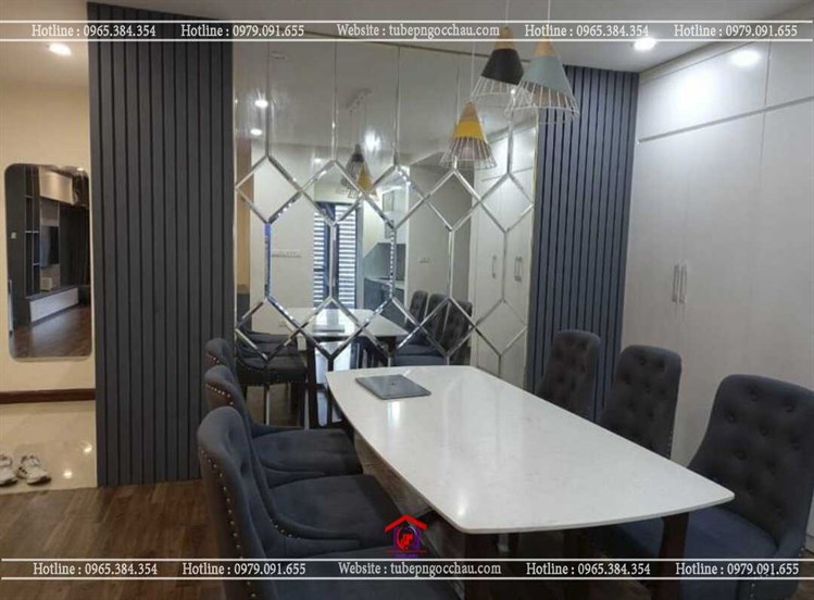 Công trình nội thất gỗ công nghiệp chống ẩm cao cấp- Nhà Chị Lan Chung cư Ecolife Tây Hồ Hà Nội