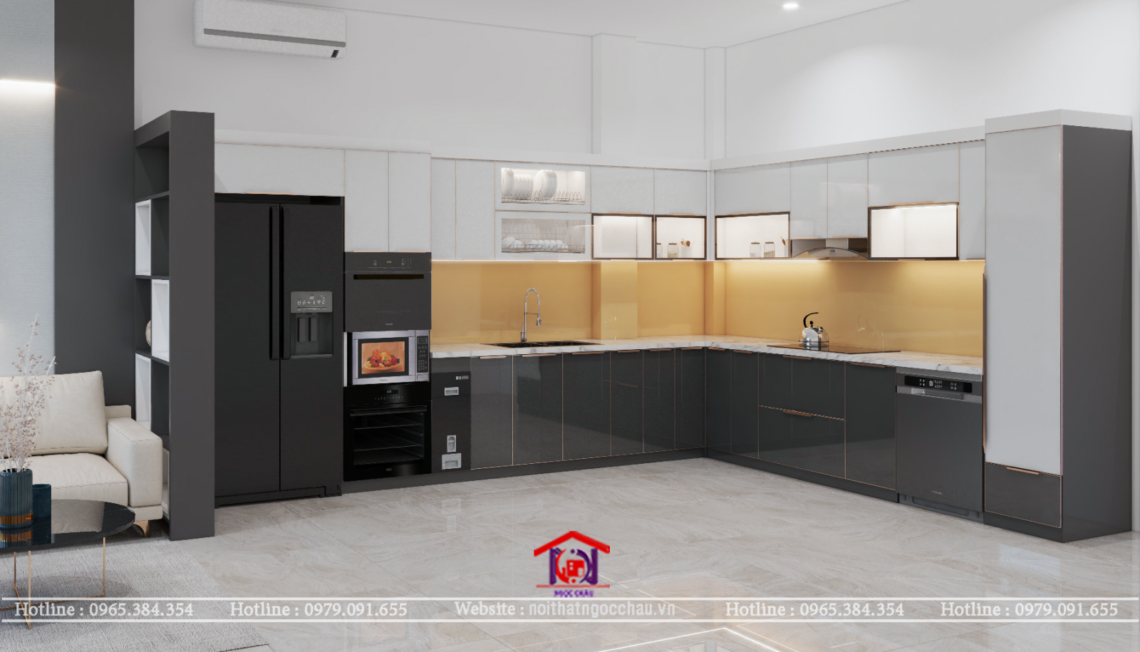 Thi cồng nội thất nhà phố chị Thúy Thượng Thanh- LB-HN