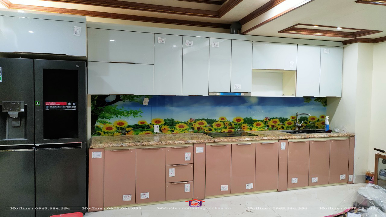 Tủ bếp cánh Kính Chị Chinh