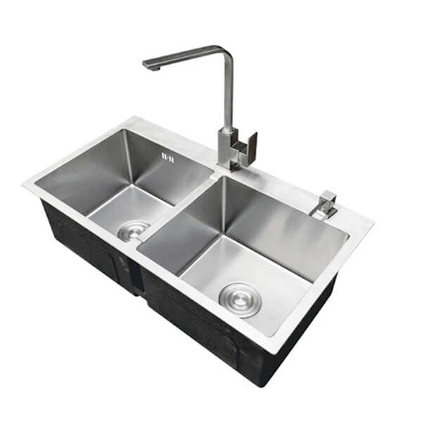 Chậu rửa đúc 304 Korea- 2 hố cân