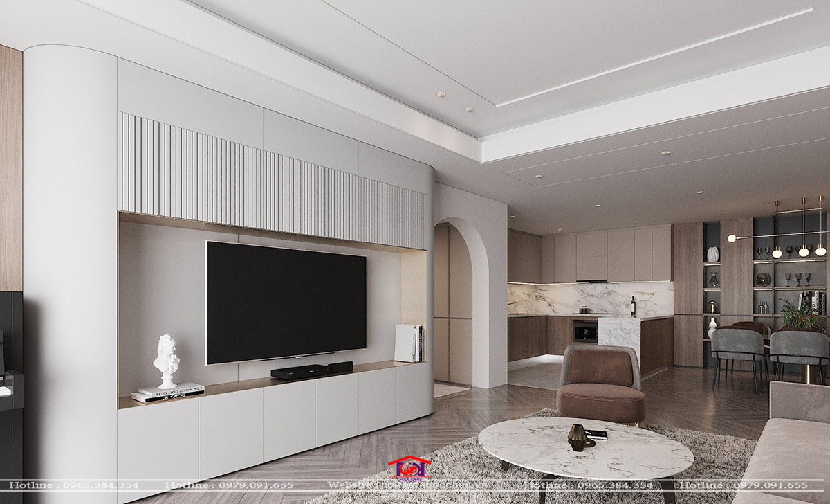 Thiết kế phòng khách chung cư The- zei
