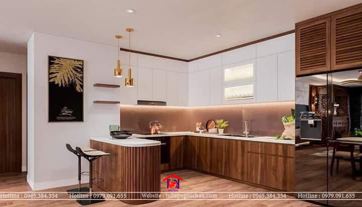 Tủ bếp acrylic AC38