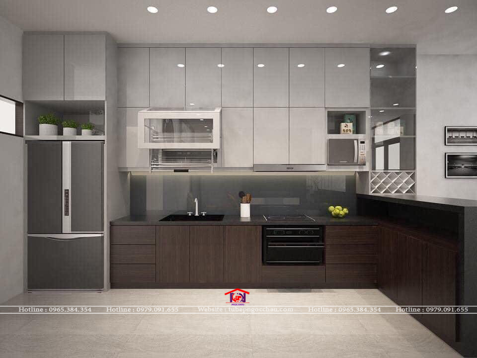 Tủ bếp acrylic AC45