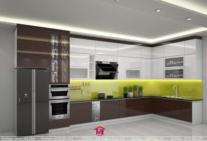 Tủ bếp acrylic AC77