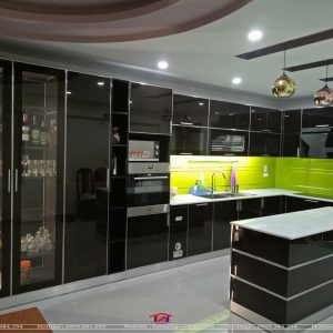 Tủ bếp inox cánh kính CK03