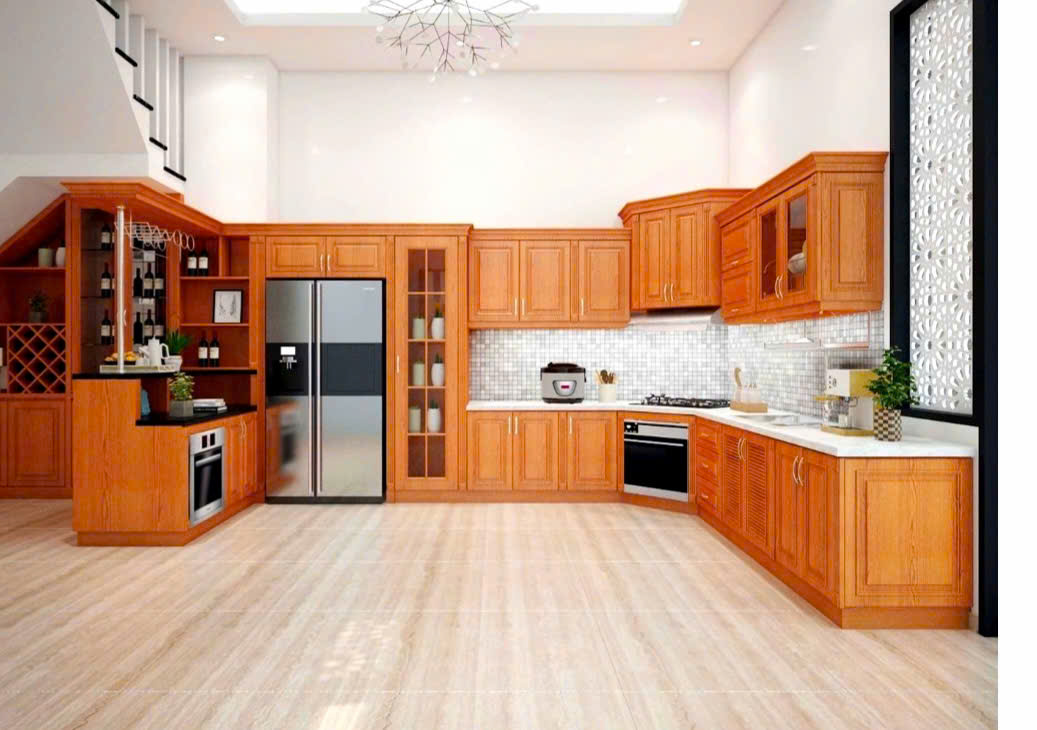 Tủ bếp Gõ đỏ 27