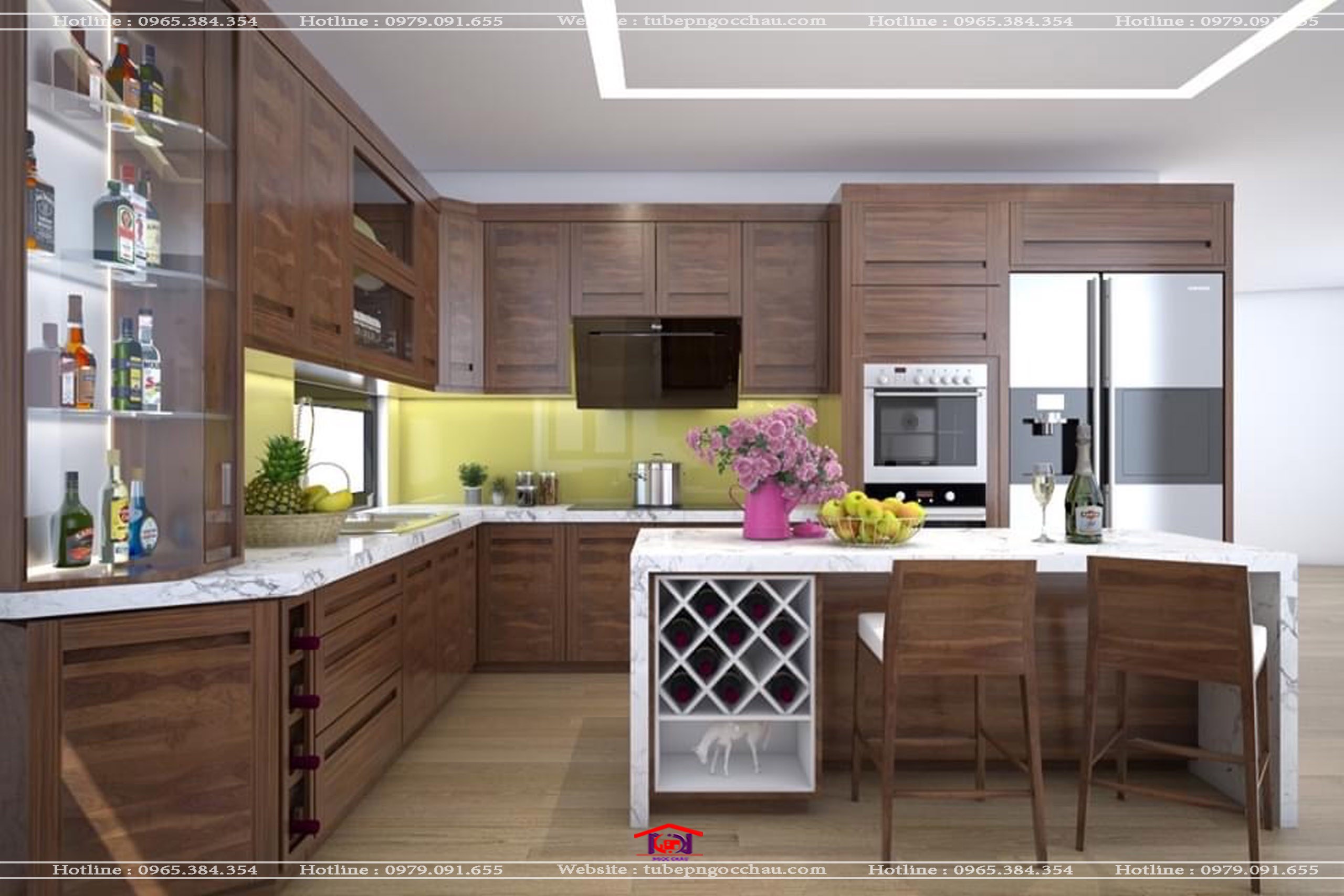 Tủ bếp gỗ Óc Chó 29