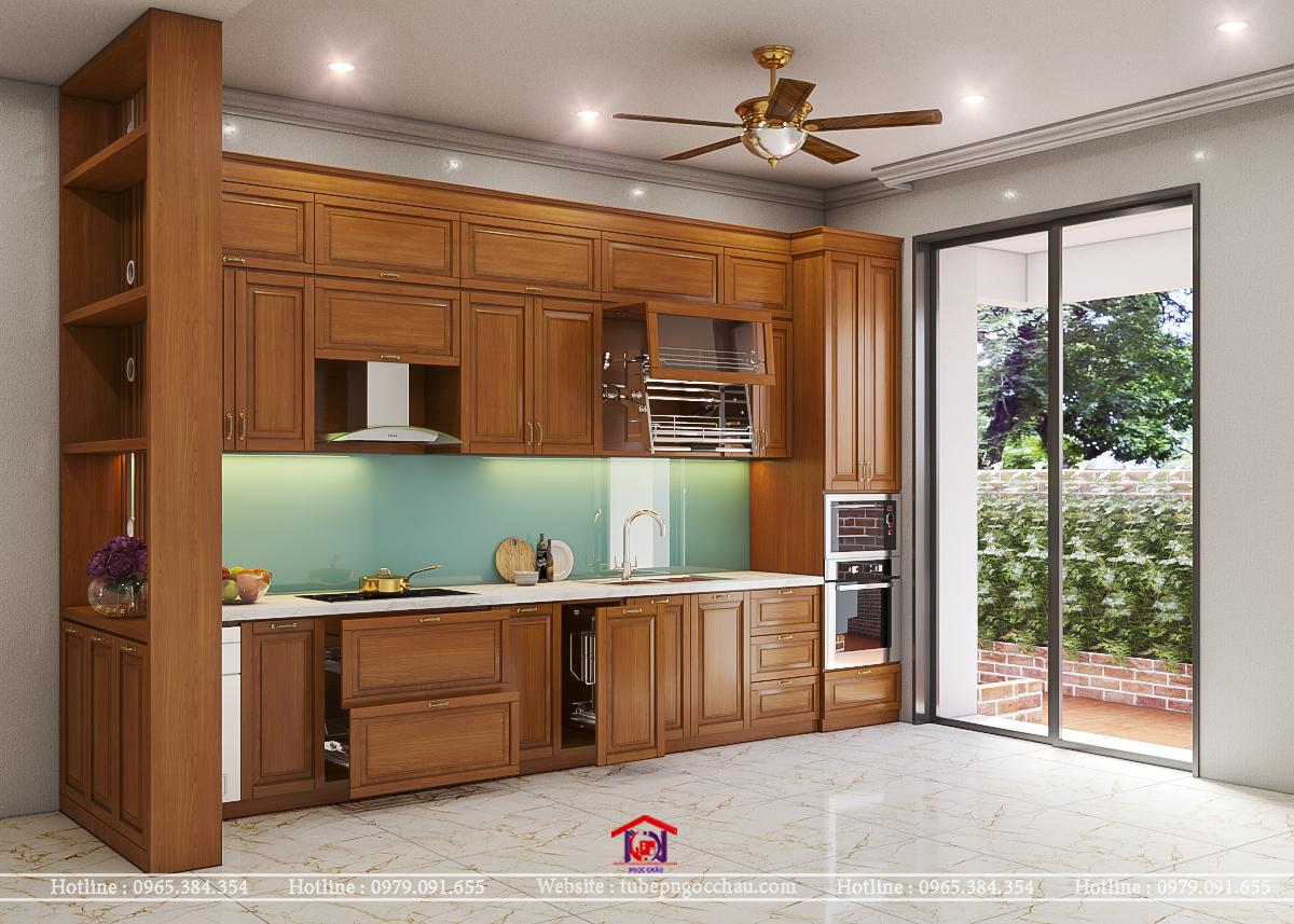Tủ bếp gỗ sồi Mỹ 11