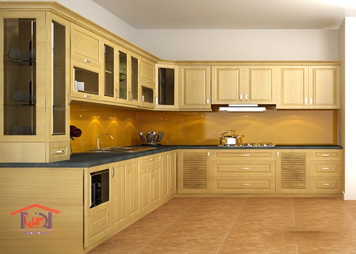 Tủ bếp gỗ Sồi Nga 5