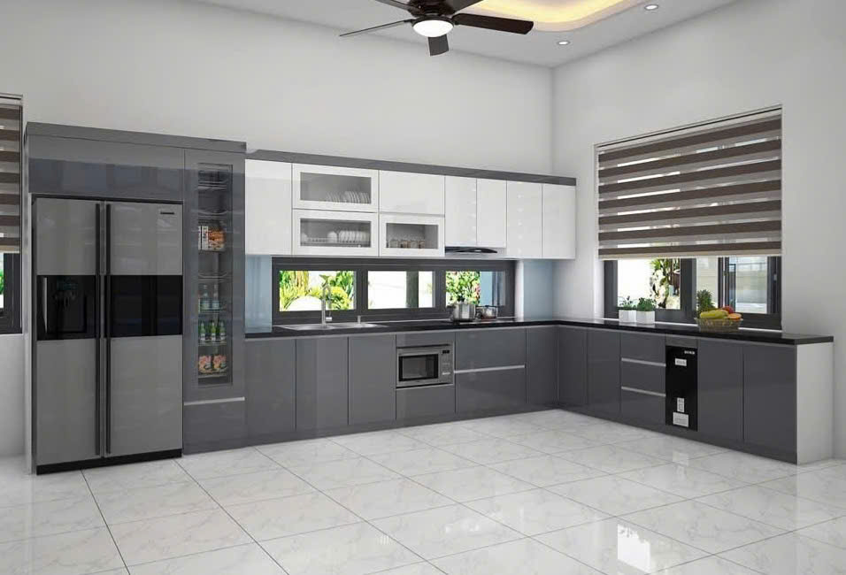 Tủ bếp nhựa Acrylic AC91