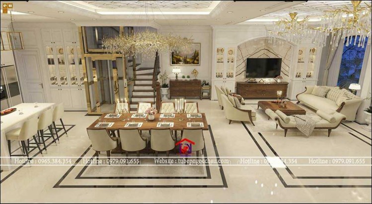 Mẫu thiết kế biệt thự tân cổ điển Chú Hoàng -Bắc Giang