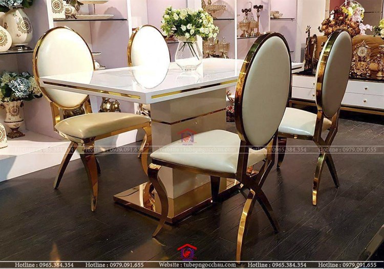 Bàn ăn mạ PVD-01