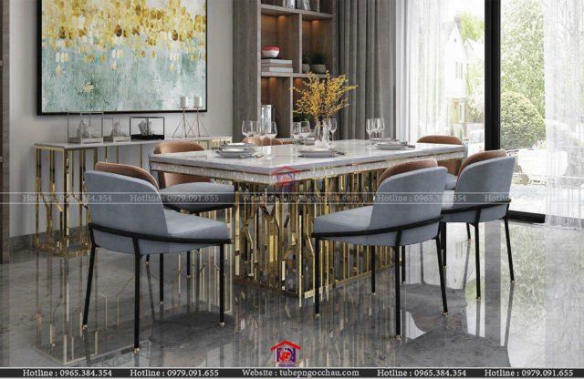 Bàn ăn mạ PVD -07