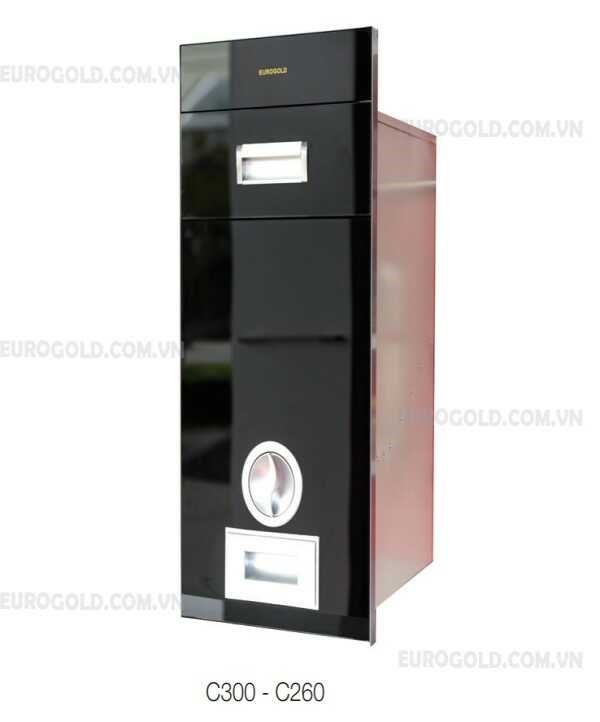 Thùng gạo Eurogold nút xoay màu đen