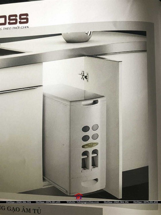 Thùng gạo âm tủ Boss