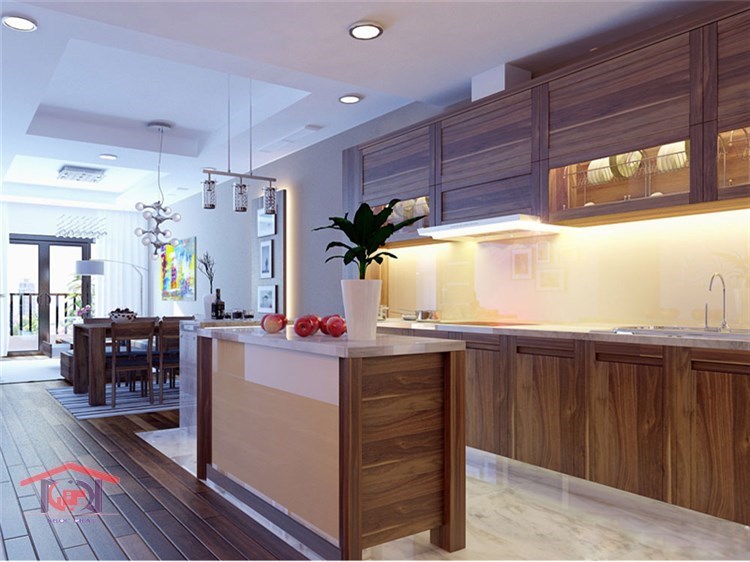 Tủ bếp gỗ Óc Chó 6