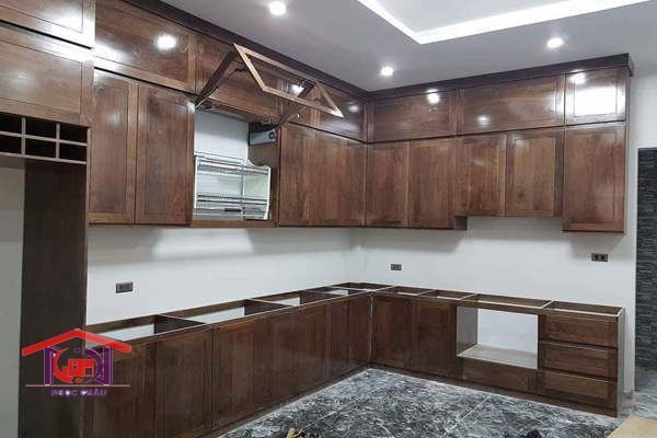 Tủ bếp gỗ Óc Chó 9