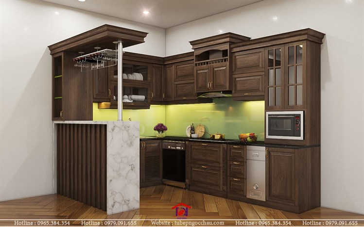 Tủ bếp gỗ Óc Chó 20