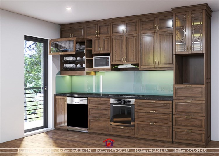 Tủ bếp gỗ Óc Chó 21