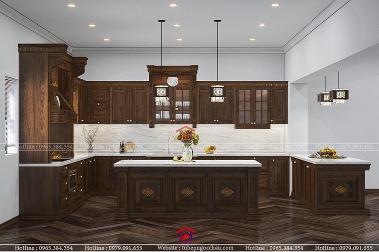Tủ bếp gỗ Óc Chó 22