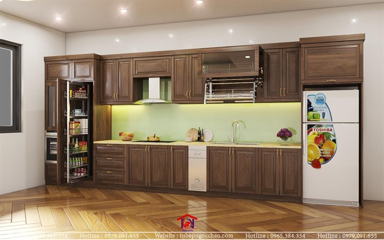 Tủ bếp gỗ Óc Chó 23