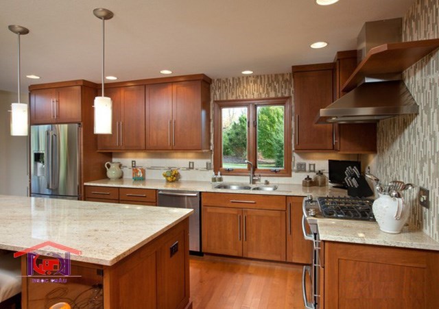 TỦ BẾP GÕ ĐỎ PACHY  6