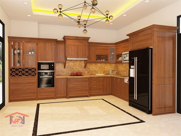 TỦ BẾP GÕ ĐỎ PACHY  8