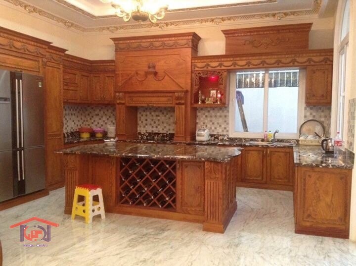 TỦ BẾP GÕ ĐỎ PACHY 11