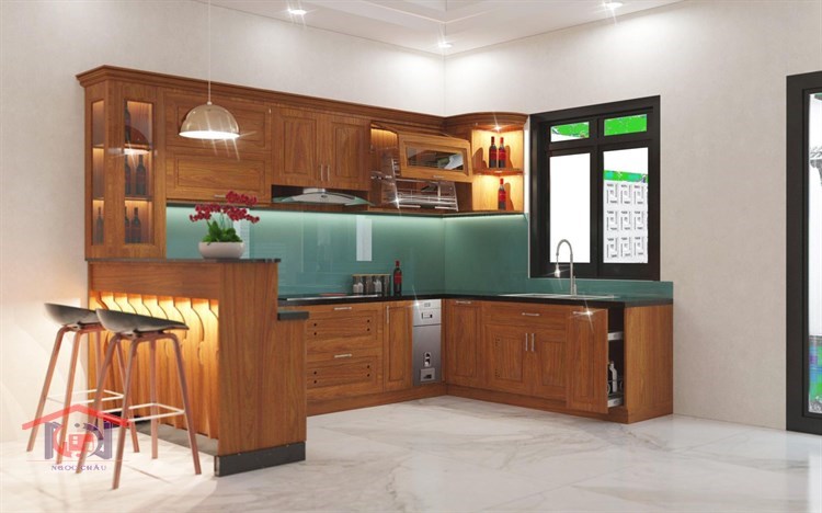 TỦ BẾP GÕ ĐỎ PACHY 18