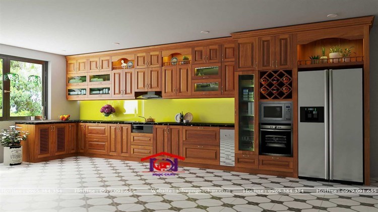 TỦ BẾP GÕ ĐỎ PACHY 19