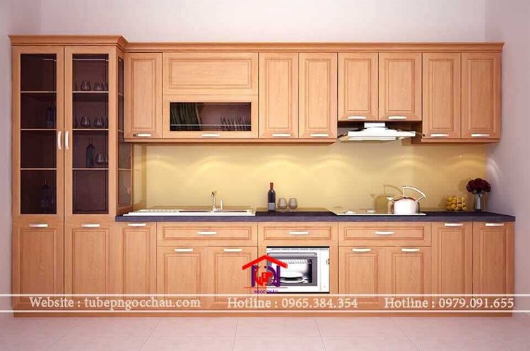 Tủ bếp gỗ sồi Mỹ 16