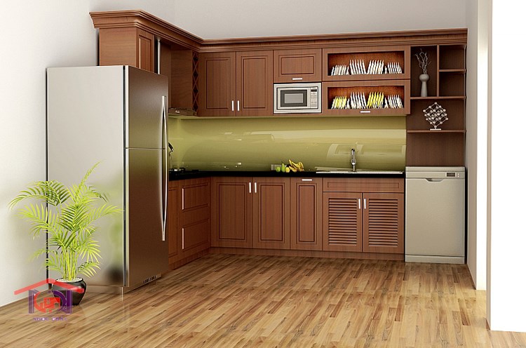 Tủ bếp gỗ Sồi Nga 14