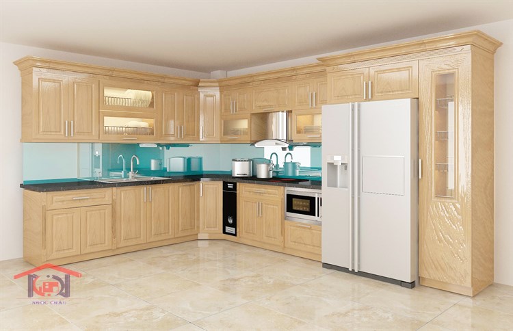 Tủ bếp gỗ Sồi Nga 21