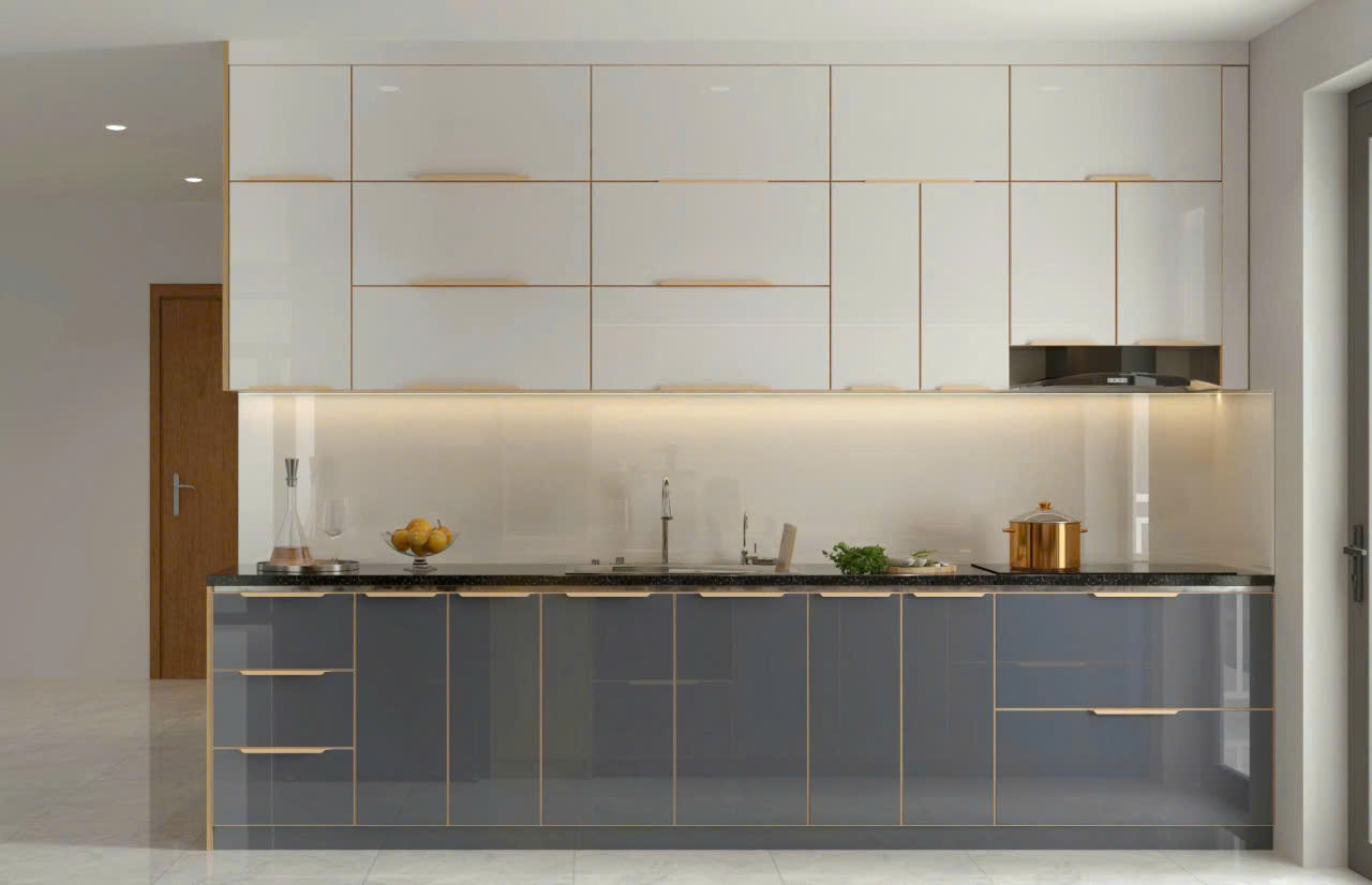 Tủ bếp inox cánh kính 47