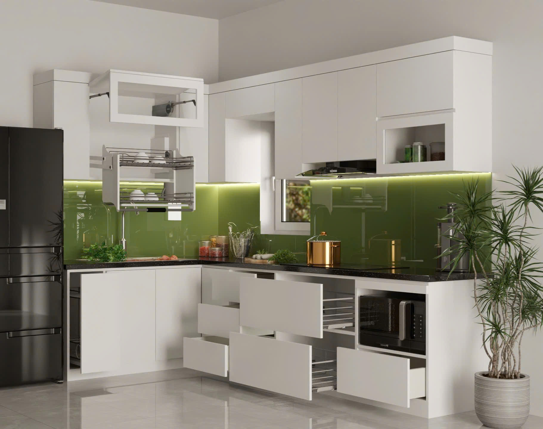 Tủ bếp Plywood 12