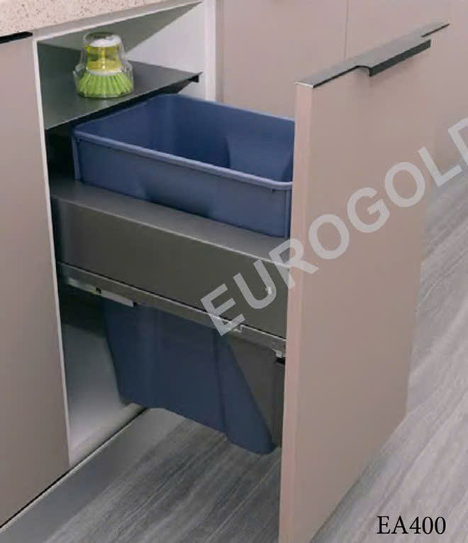 Thùng rác đơn Eurogold tích hợp ray giảm chấn