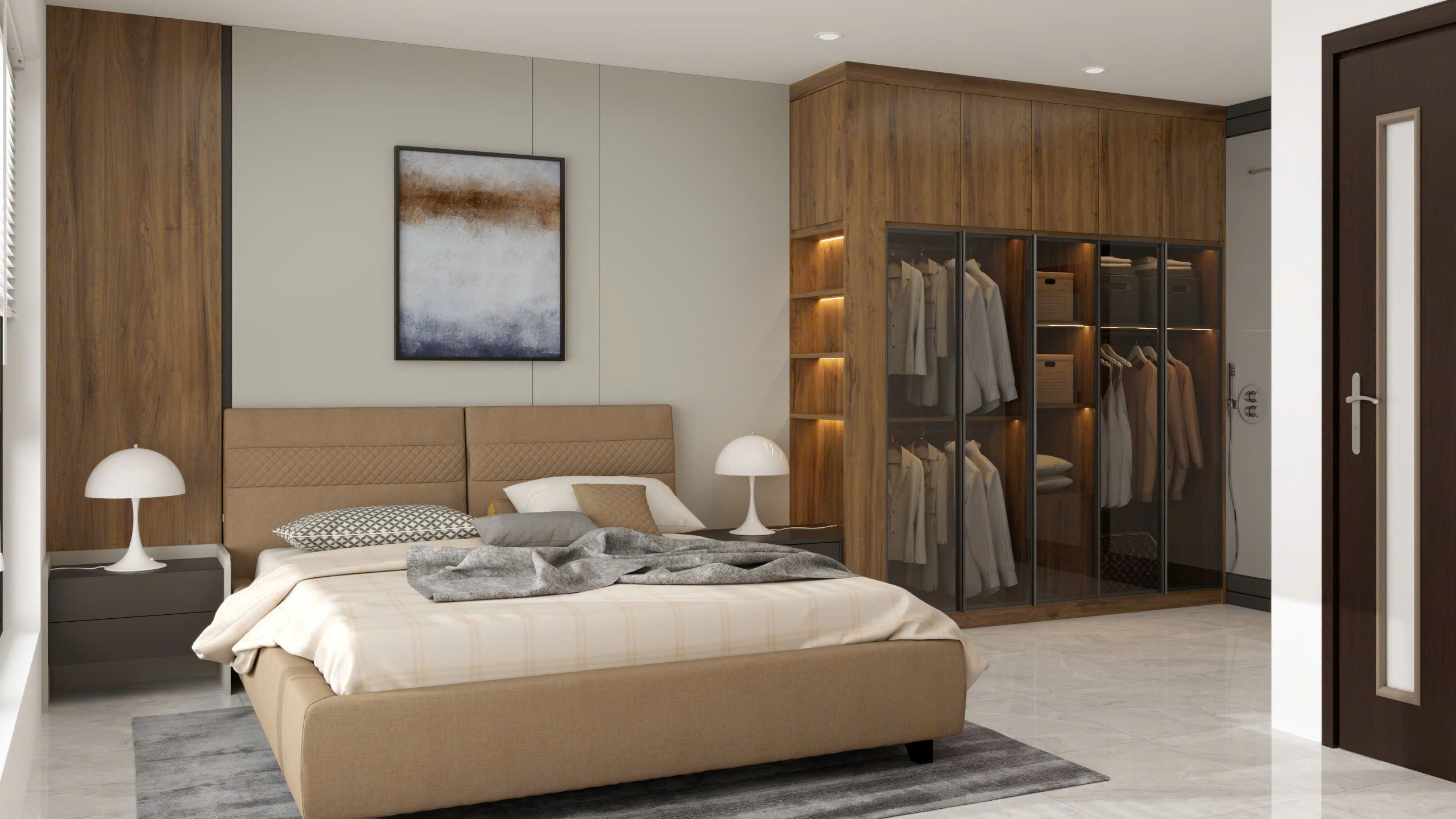 Thiết Kế Nội Thất Chung Cư Long Biên- Hà Nội- 2 ngủ