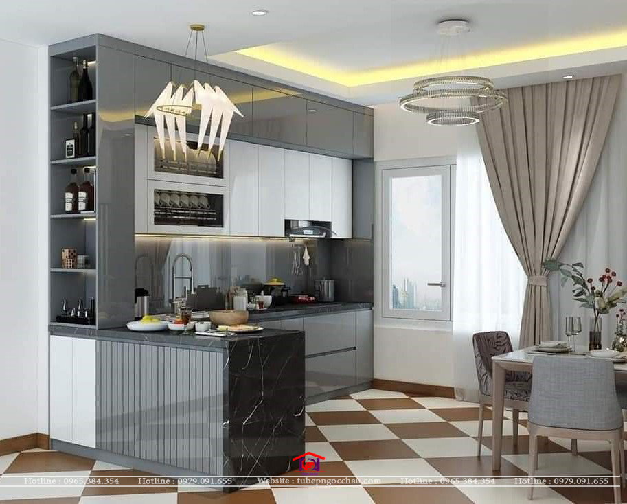 Tủ bếp acrylic AC 64