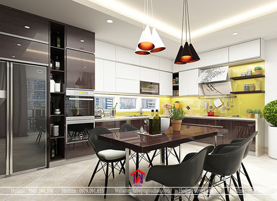 Tủ bếp acrylic TBA79