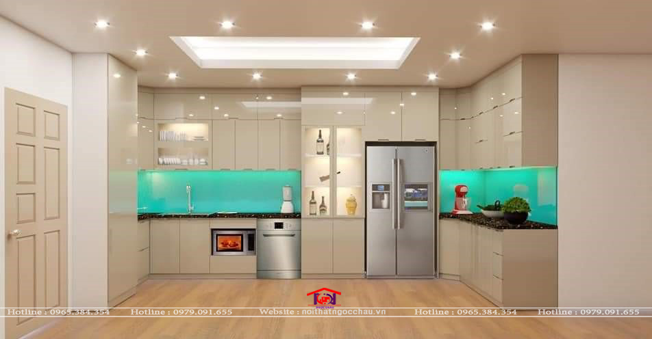 Tủ bếp inox 304 cánh kính CK14