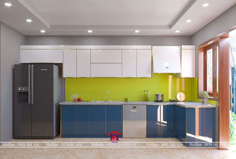 Tủ bếp inox 304 cánh kính CK19