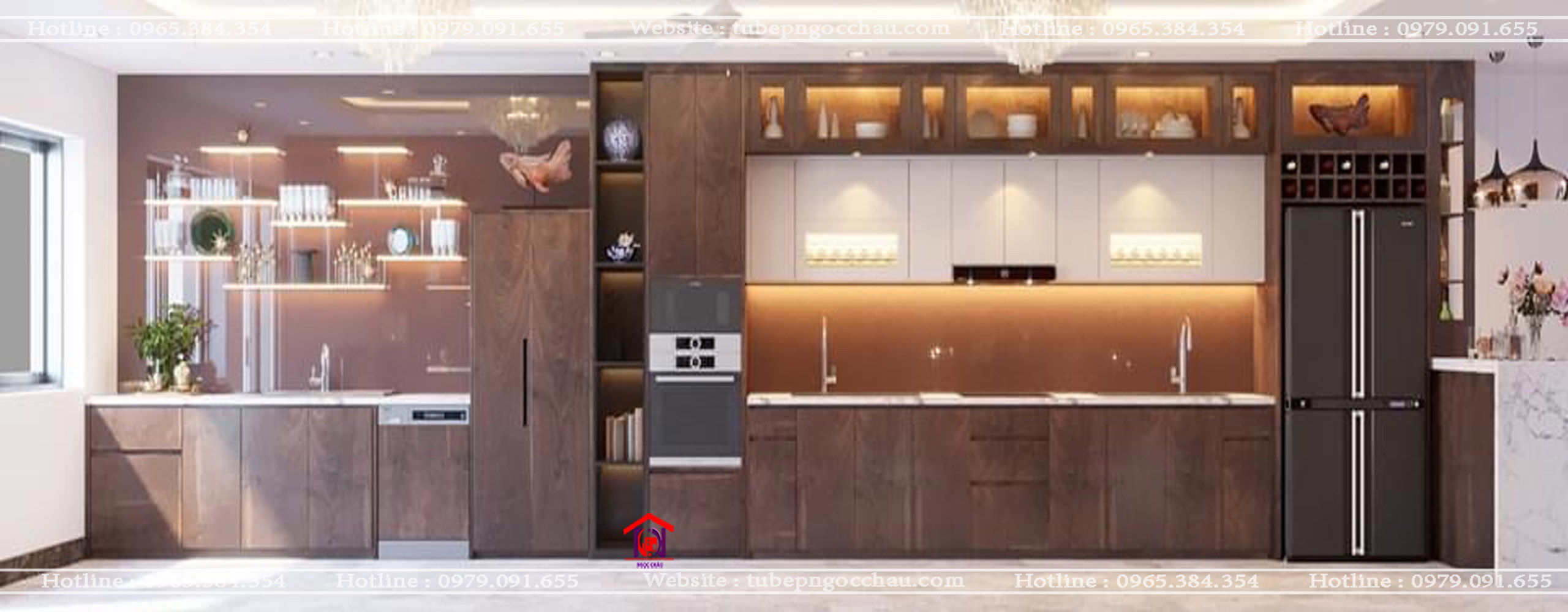 Tủ bếp gỗ Óc Chó 27