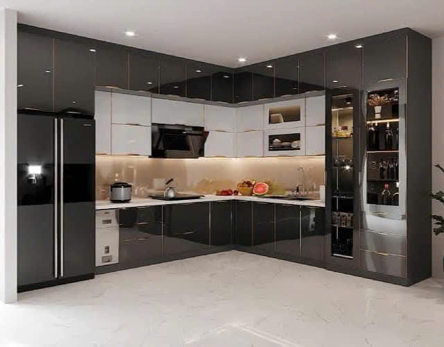 Tủ bếp inox 304 cánh kính CK32