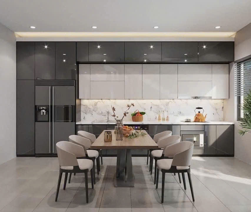 Tủ bếp nhựa Acrylic chữ i