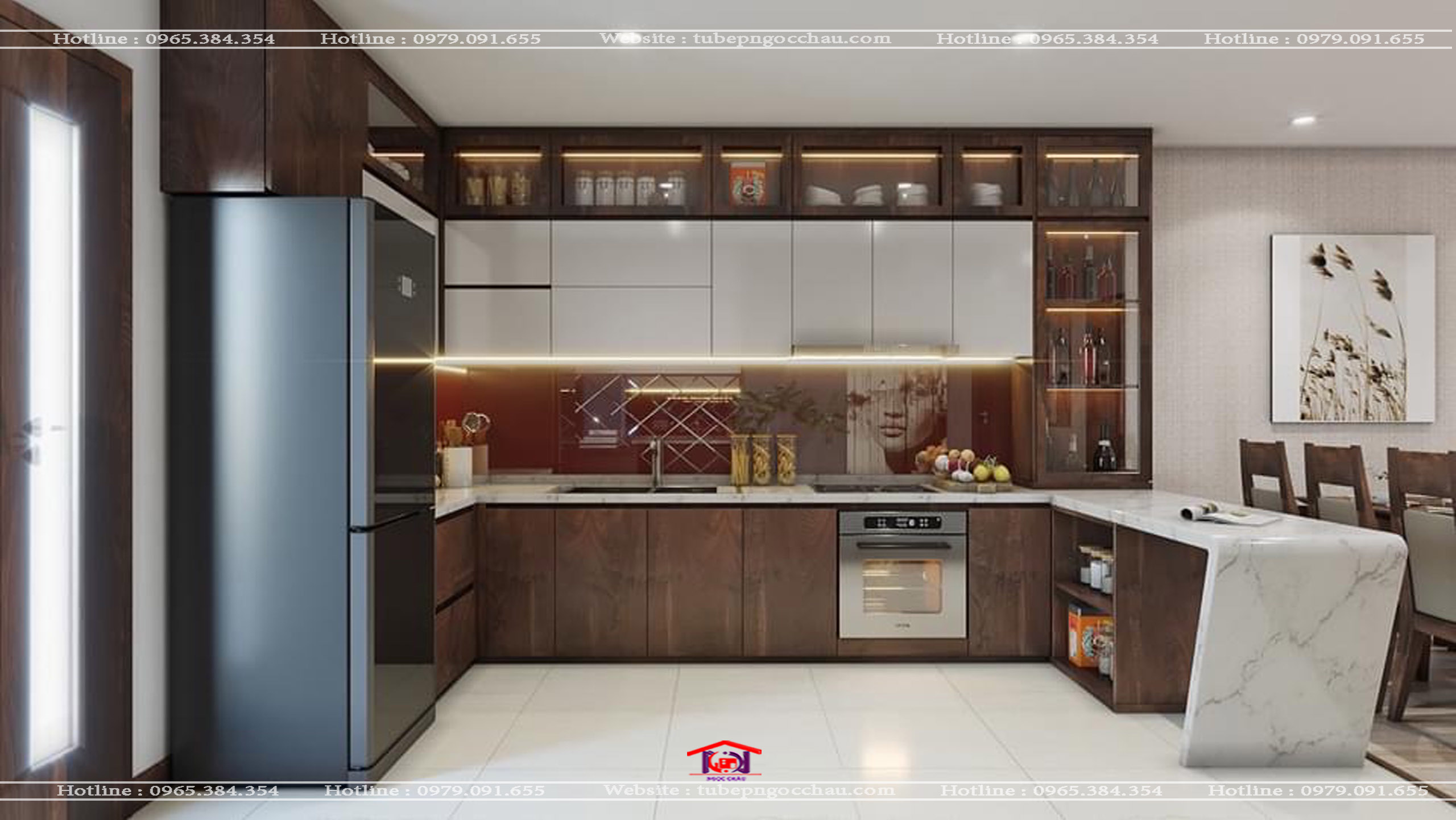 Tủ bếp gỗ Óc Chó 31