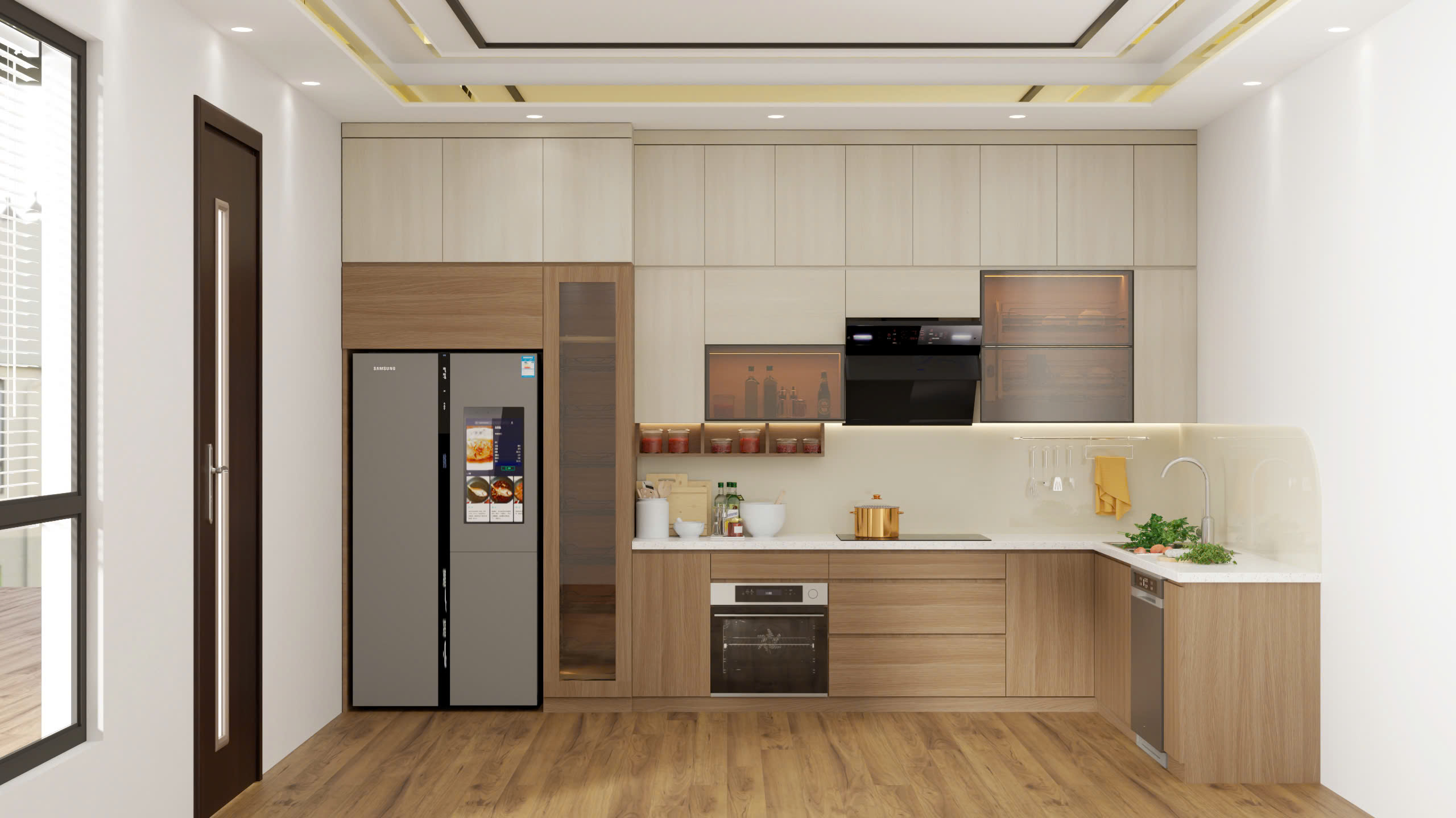 Tủ bếp Plywood 11