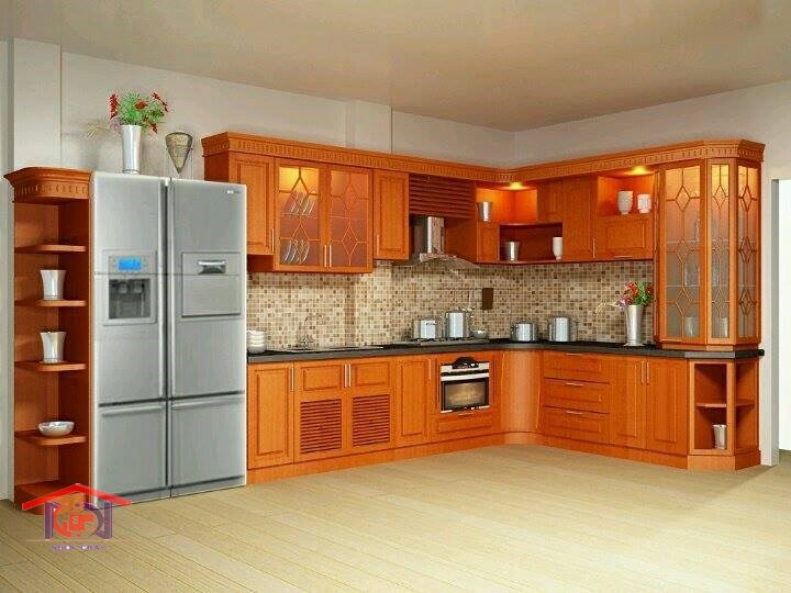 Tủ bếp gỗ sồi Mỹ 6