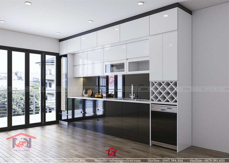 Tủ bếp acrylic AC 17