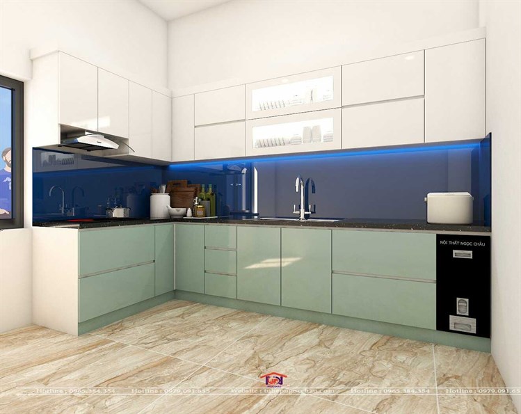 Tủ bếp nhựa Acrylic AC33