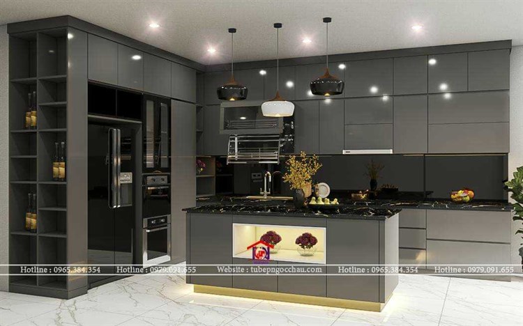 Tủ bếp acrylic AC19